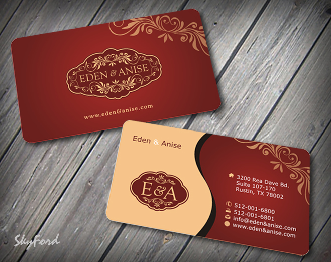 Business Card Design by SKYdesign for eden & anise pty ltd | Design #1098974