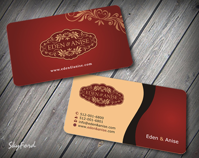 Business Card Design by SKYdesign for eden & anise pty ltd | Design #1098977