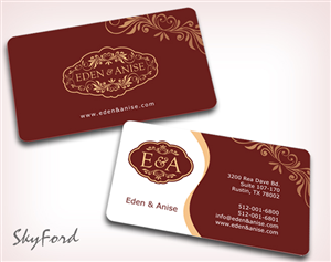 Business Card Design by SKYdesign for eden & anise pty ltd | Design: #1102532