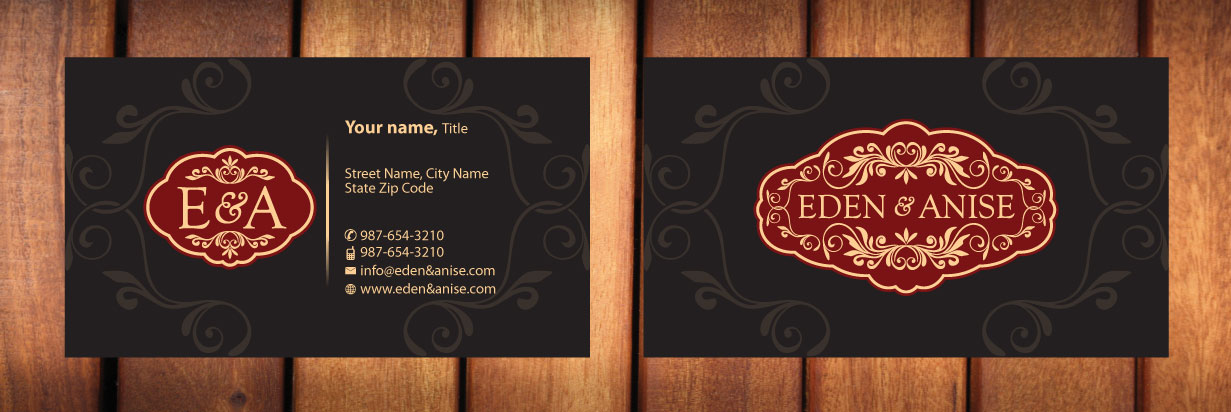 Visitenkarten-Design von Sbss für eden & anise pty ltd | Design #1094349