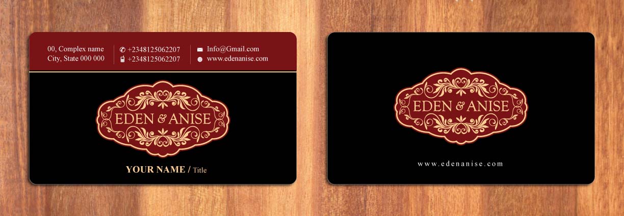 Business Card Design by Sbss for eden & anise pty ltd | Design #1094364
