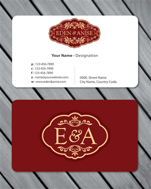 Business Card Design by Sbss for eden & anise pty ltd | Design: #1094666