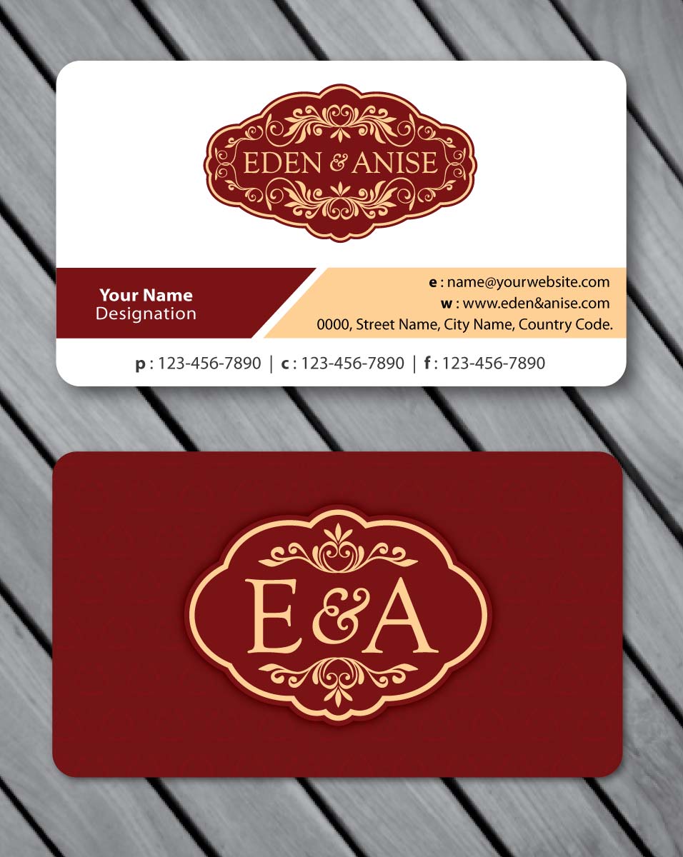 Business Card Design by Sbss for eden & anise pty ltd | Design #1094674