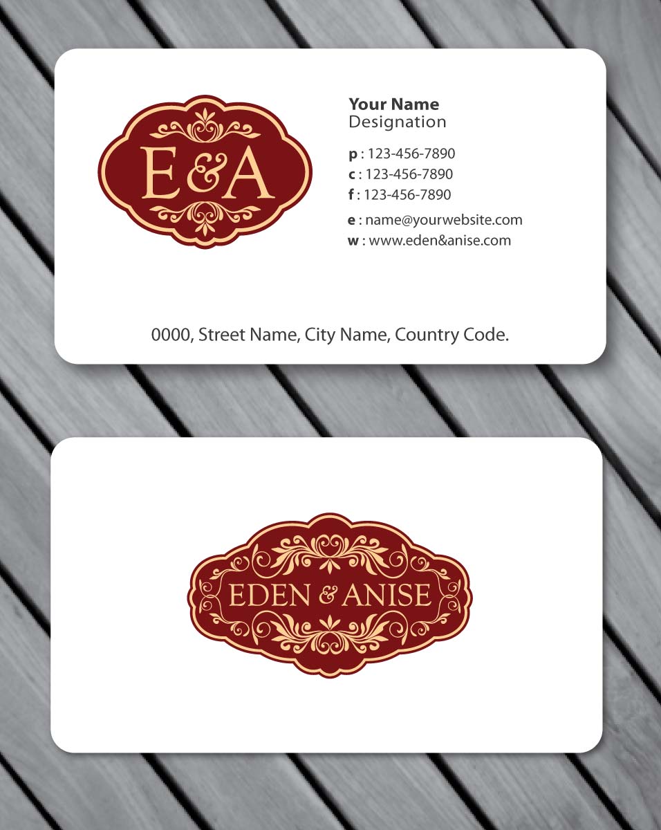 Business Card Design by Sbss for eden & anise pty ltd | Design #1094677