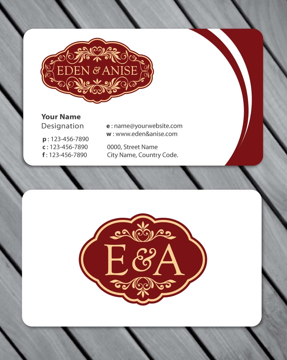 Business Card Design by Sbss for eden & anise pty ltd | Design #1094681