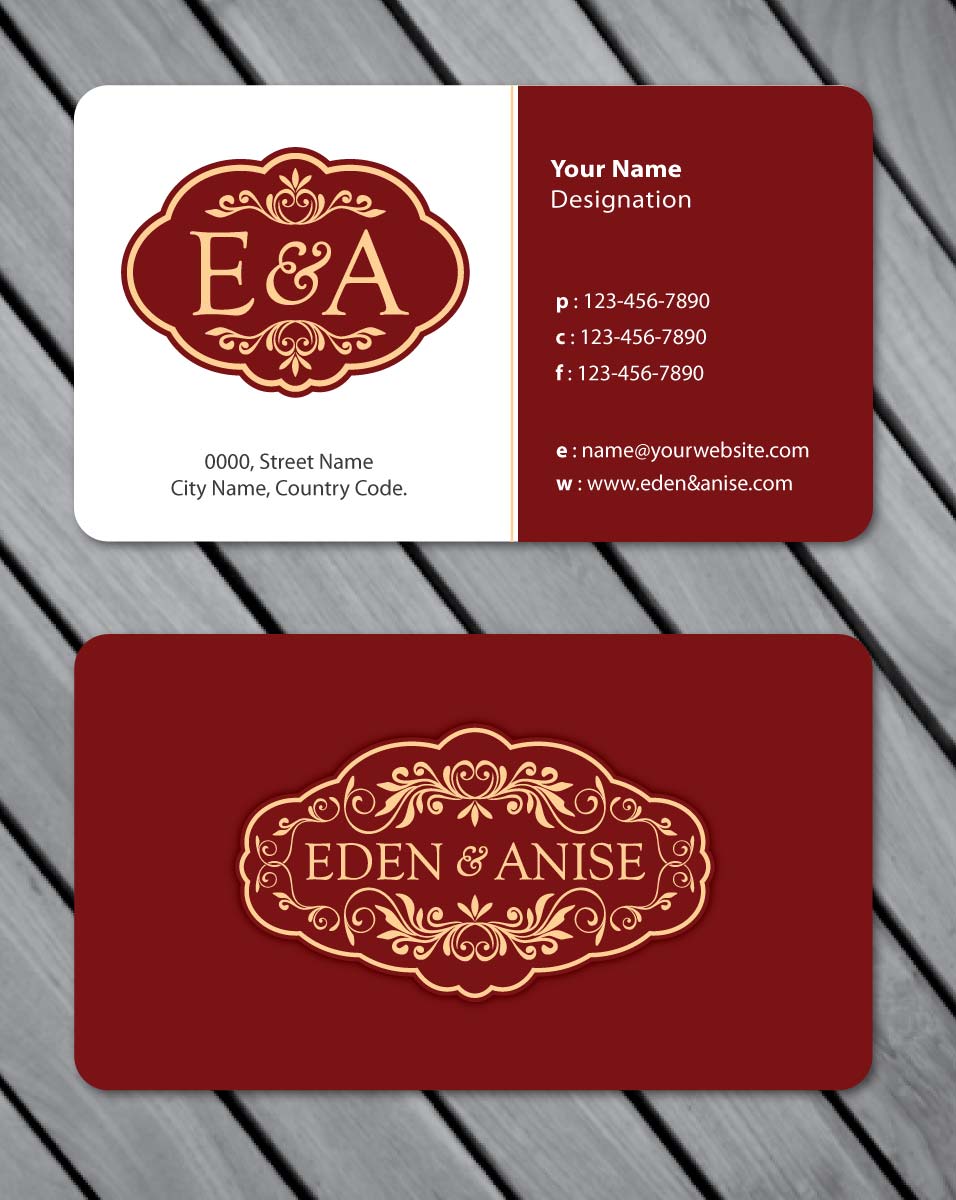 Business Card Design by Sbss for eden & anise pty ltd | Design #1094684