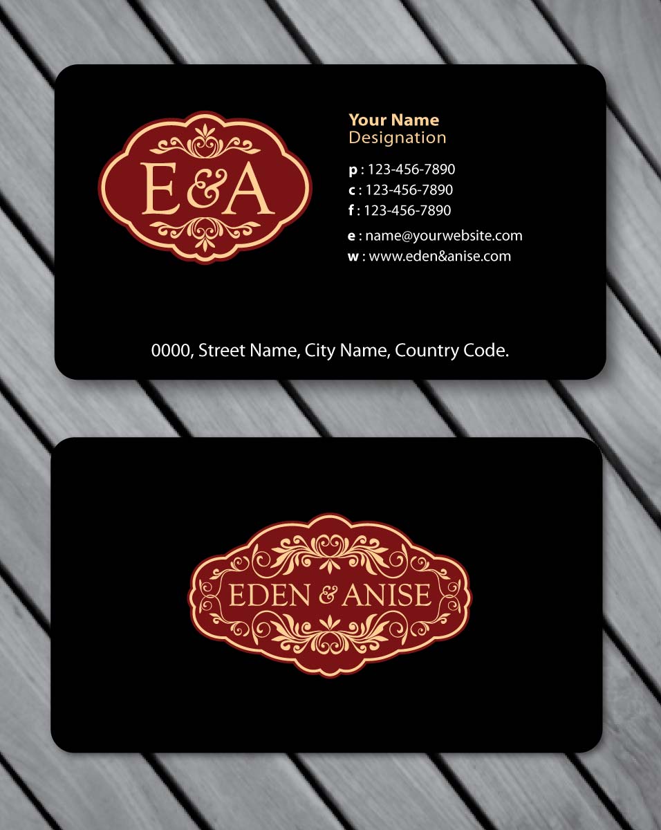 Business Card Design by Sbss for eden & anise pty ltd | Design #1094705