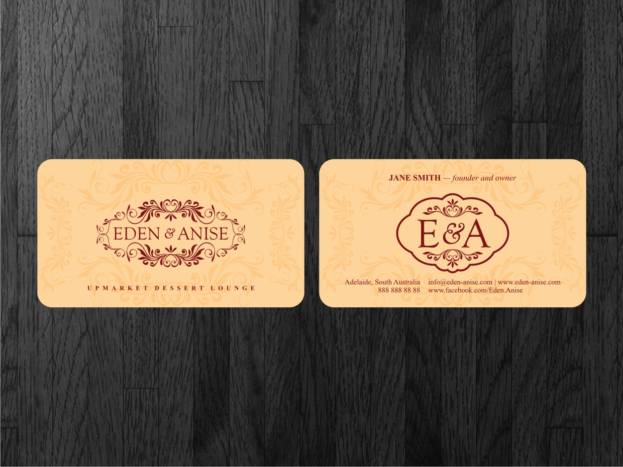 Business Card Design by Atvento Graphics for eden & anise pty ltd | Design #1105609