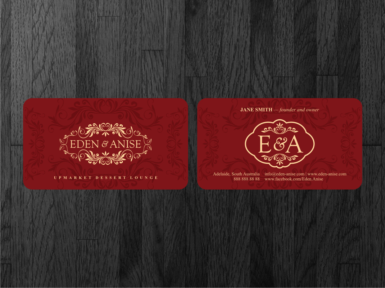 Business Card Design by Atvento Graphics for eden & anise pty ltd | Design #1105610