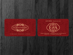 Business Card Design by Atvento Graphics for eden & anise pty ltd | Design: #1105610