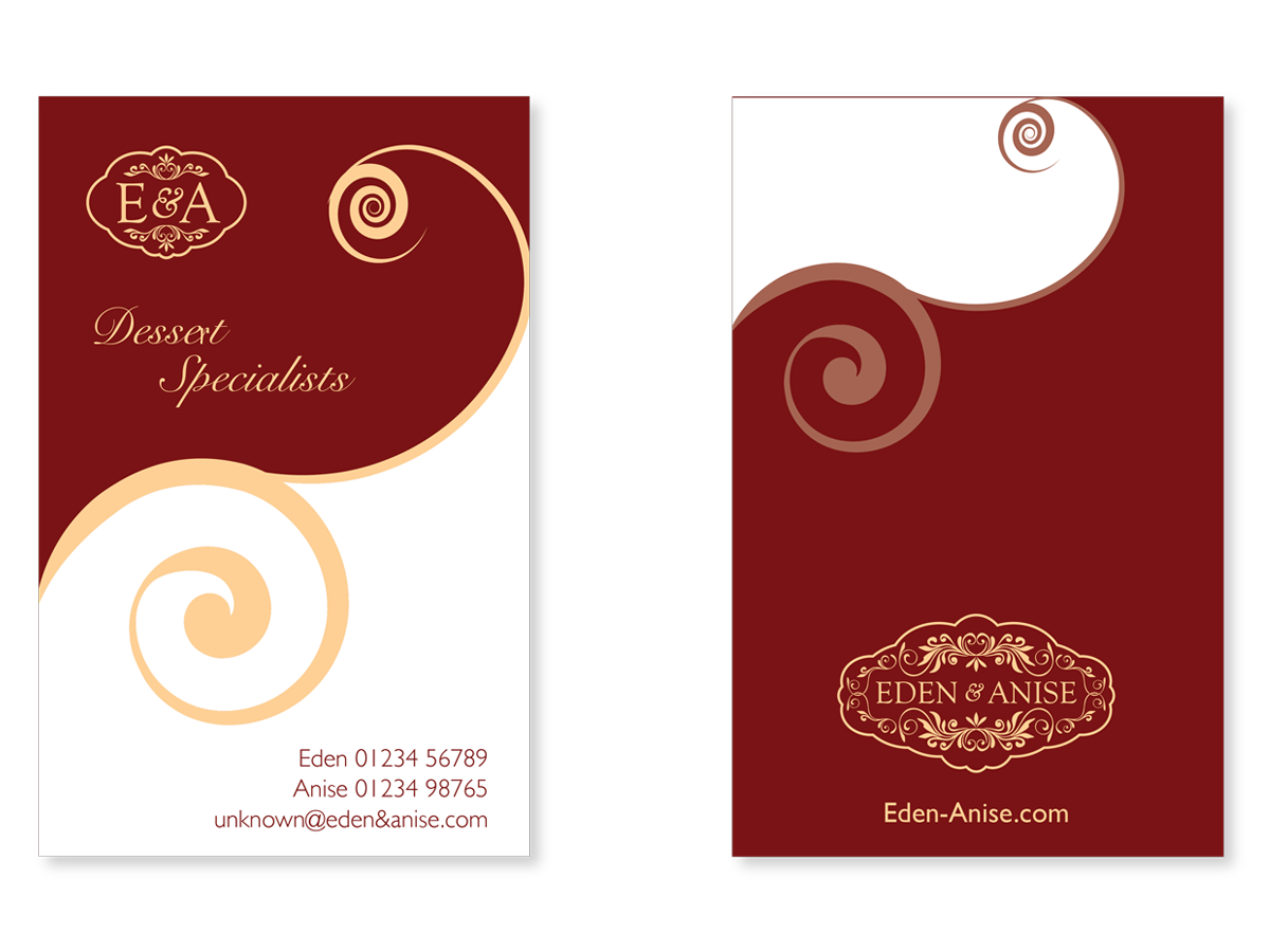 Business Card Design by Phoenix Dragon for eden & anise pty ltd | Design #1123649
