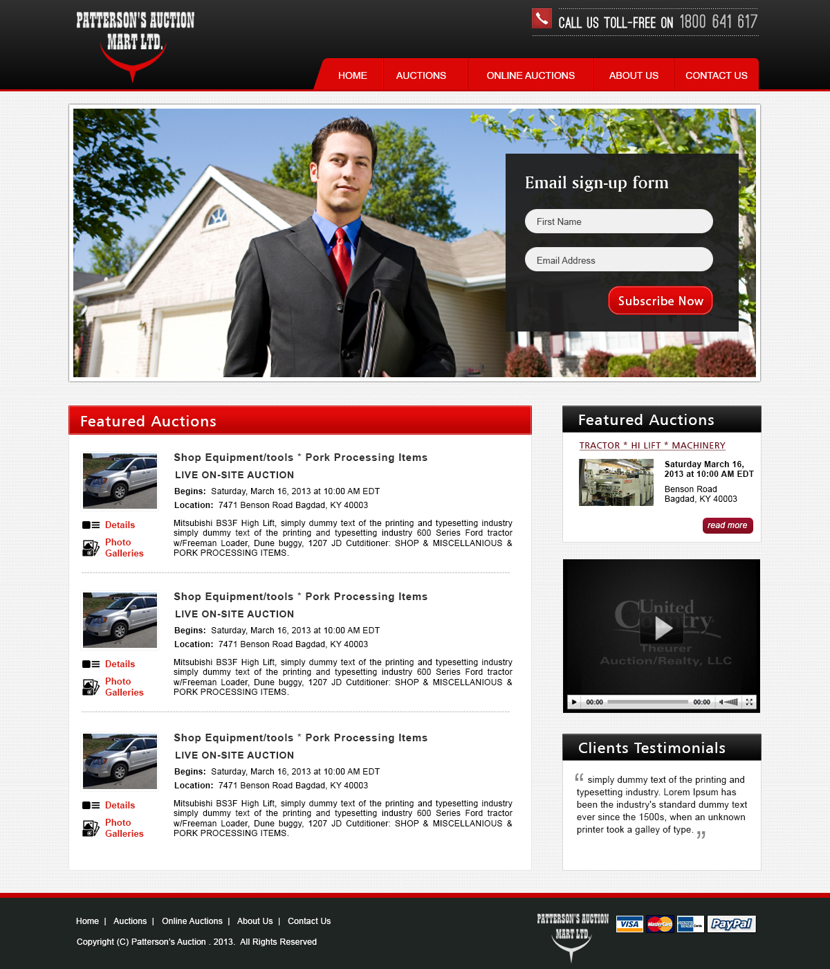 Wordpress Design by webxvision for AuctionServices.com, Inc. | Design #3830785