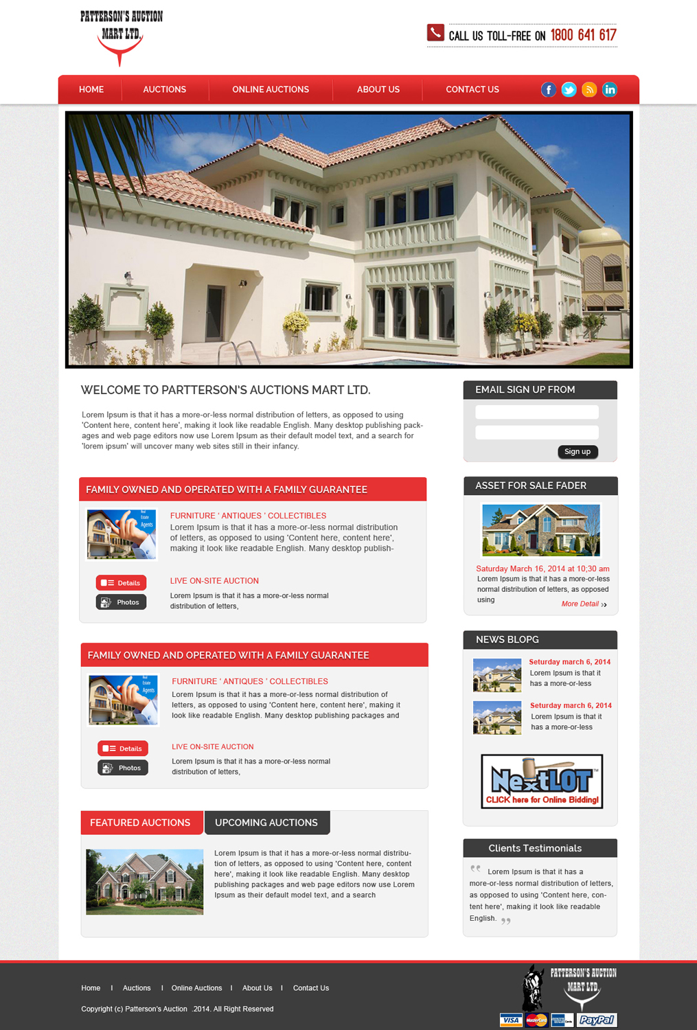 Wordpress Design by webxvision for AuctionServices.com, Inc. | Design #3830808