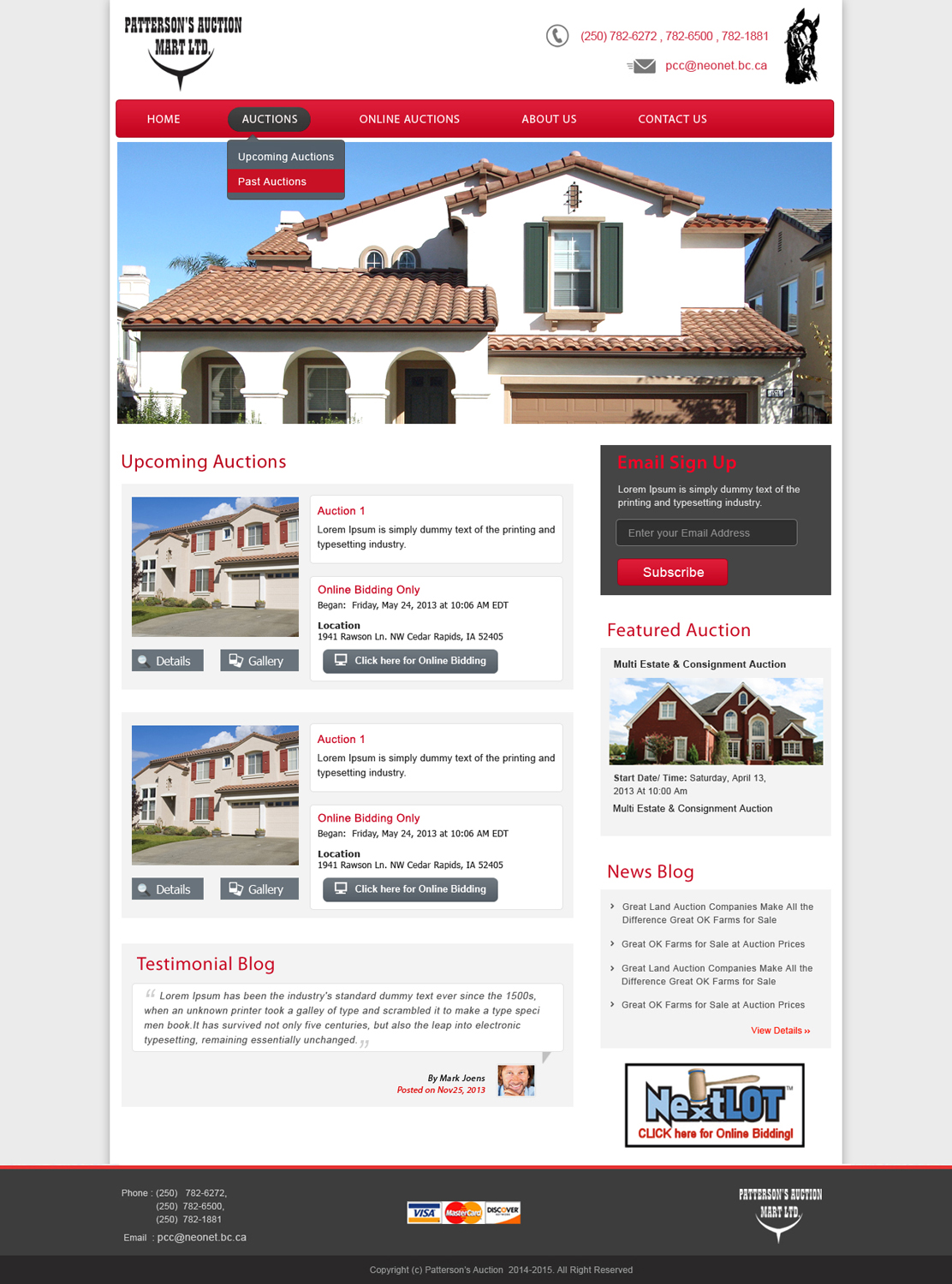 Wordpress Design by Creative X Designs for AuctionServices.com, Inc. | Design: #3844446