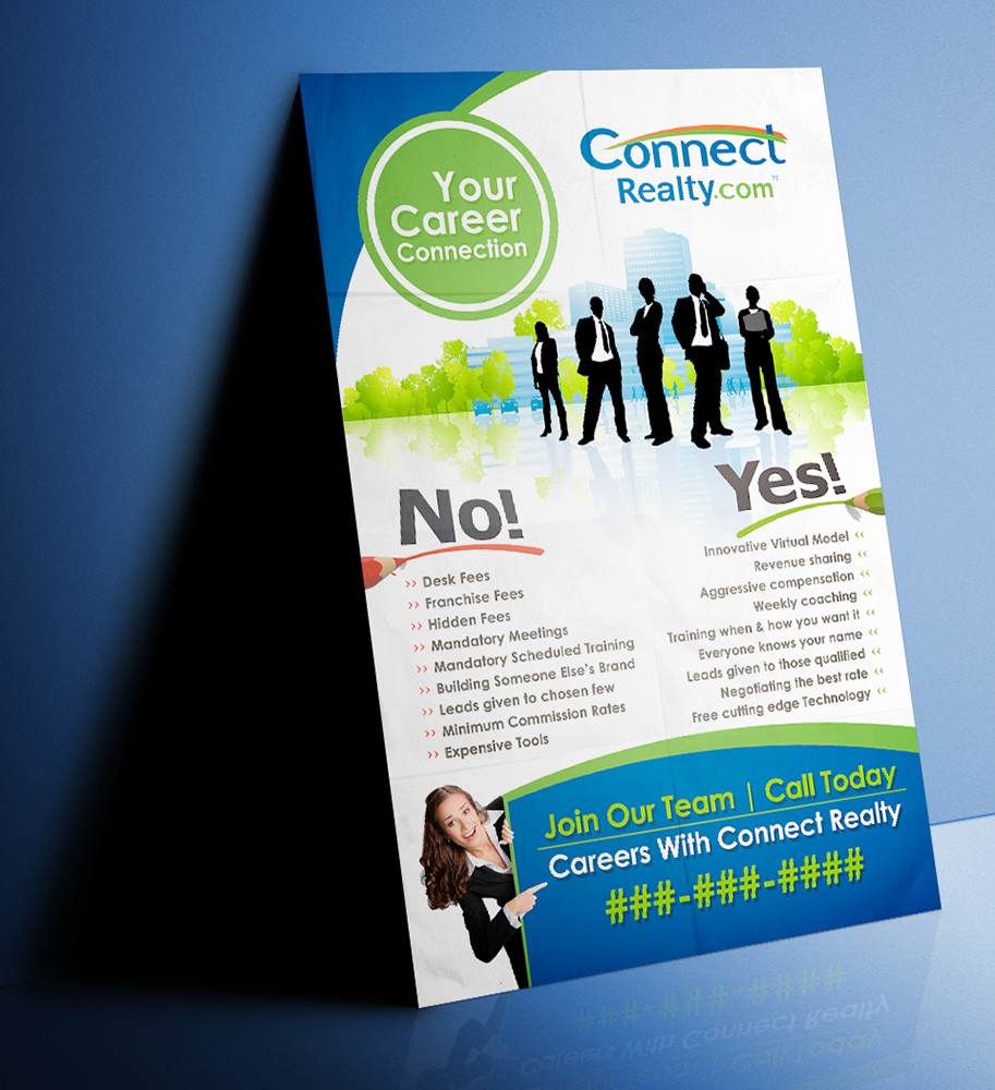 Print Design by creationz2011 for Connect Realty | Design #3875449