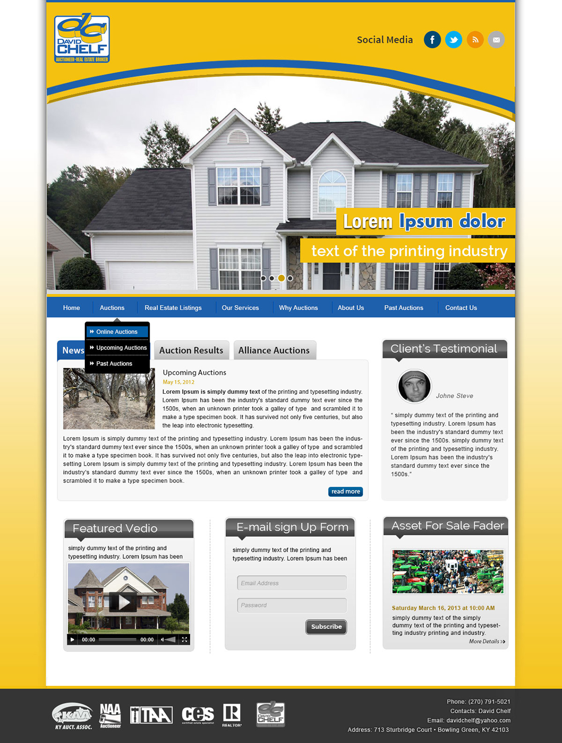 Design Wordpress par webxvision pour AuctionServices.com, Inc. | Design #3846837