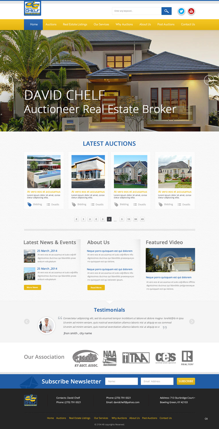 Wordpress Design by pb for AuctionServices.com, Inc. | Design #3843088