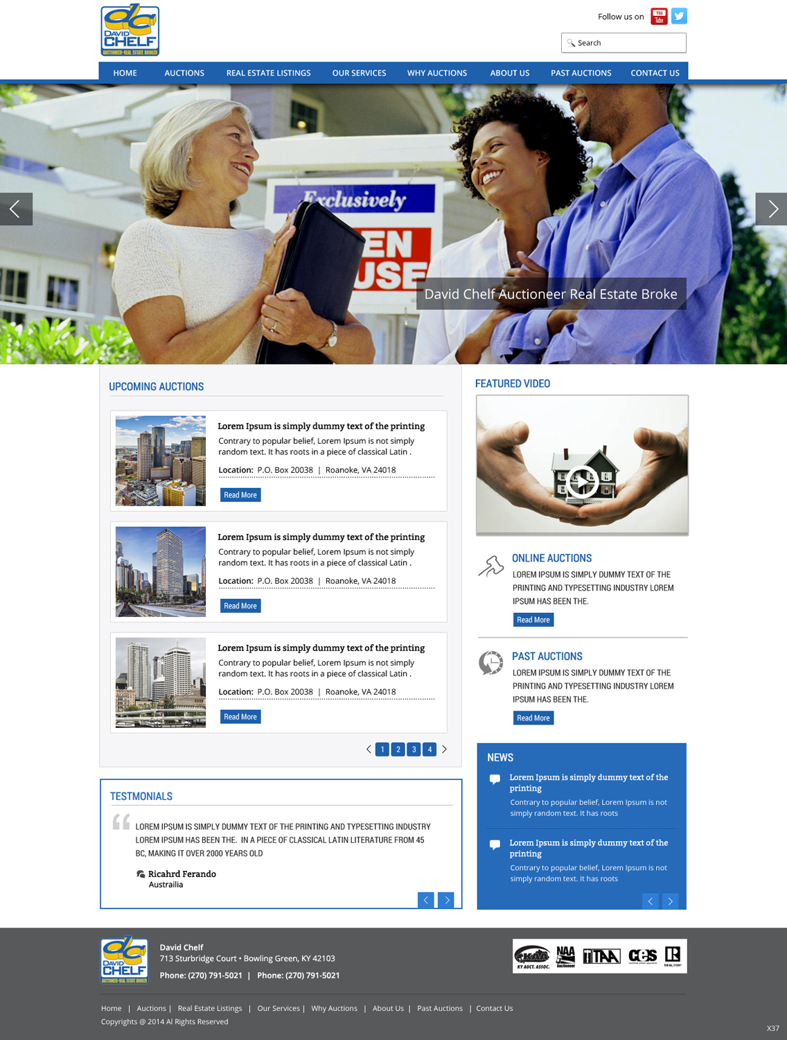 Wordpress Design by pb for AuctionServices.com, Inc. | Design #3852160