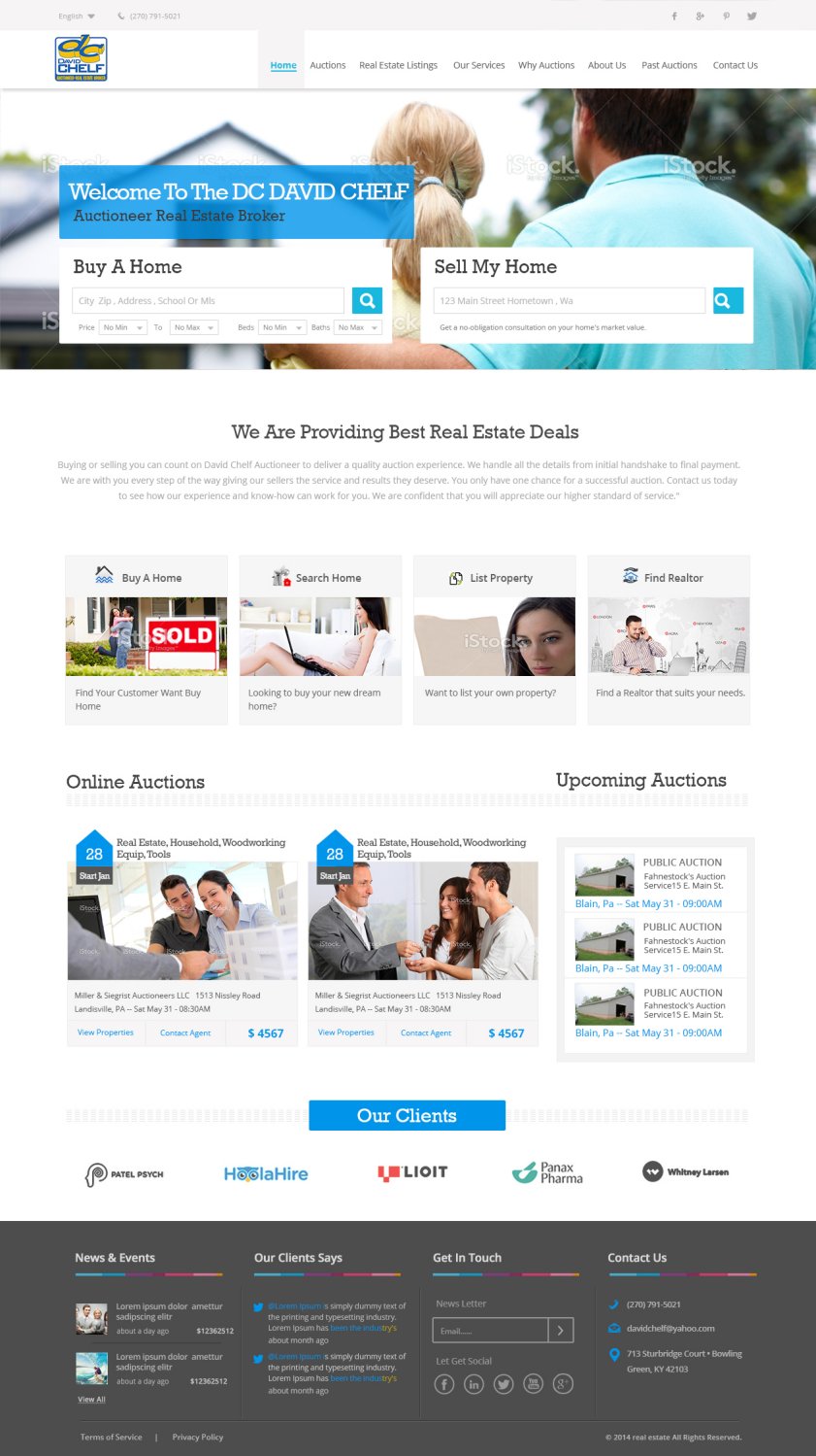 Wordpress Design by TechWise for AuctionServices.com, Inc. | Design #3819304