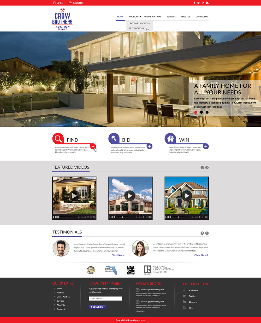 Wordpress Design by Anooshaa for AuctionServices.com, Inc. | Design #3908665