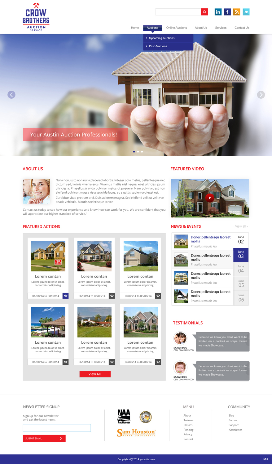 WordPress-Design von pb für AuctionServices.com, Inc. | Design #3887340