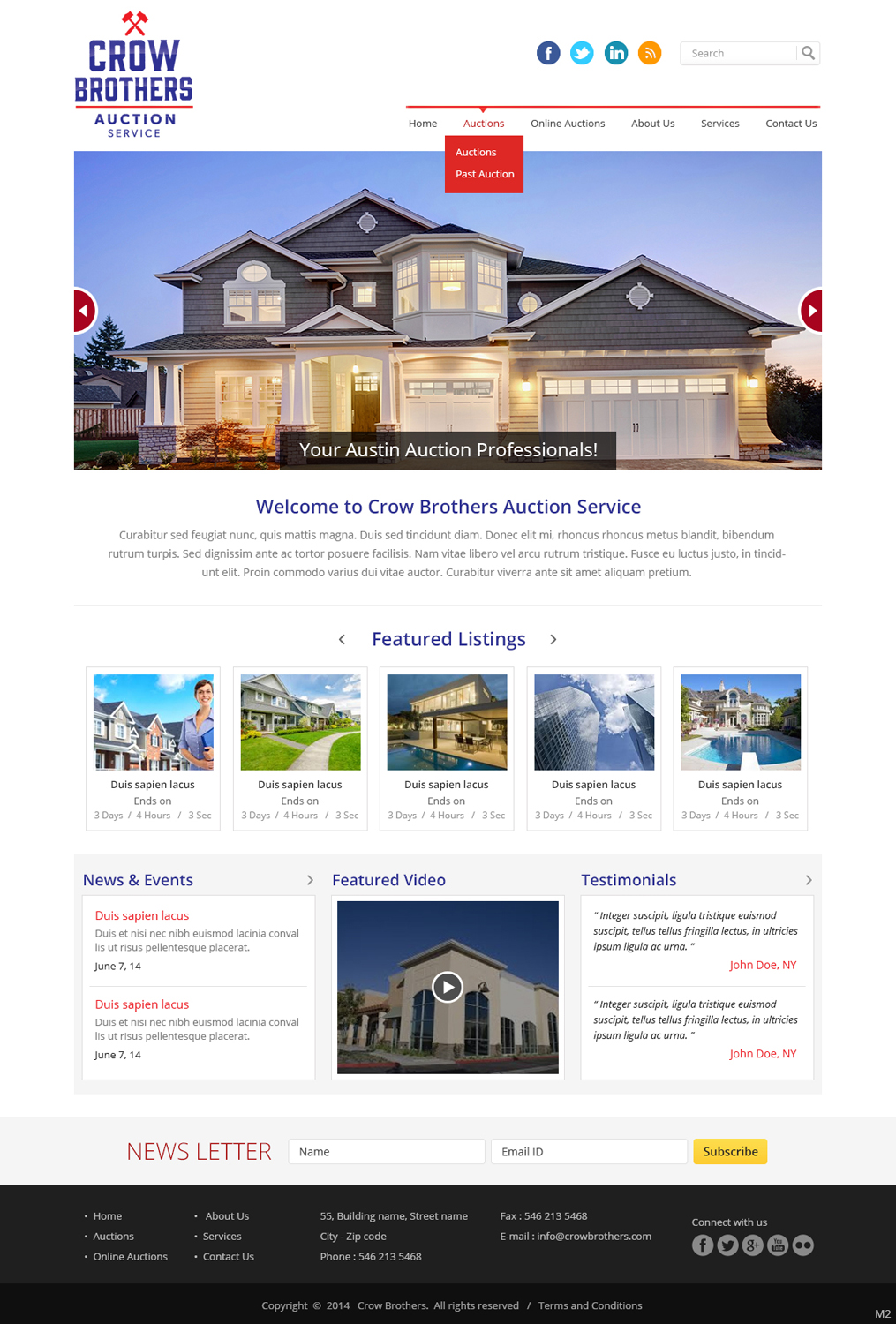 Wordpress Design by pb for AuctionServices.com, Inc. | Design #3887347