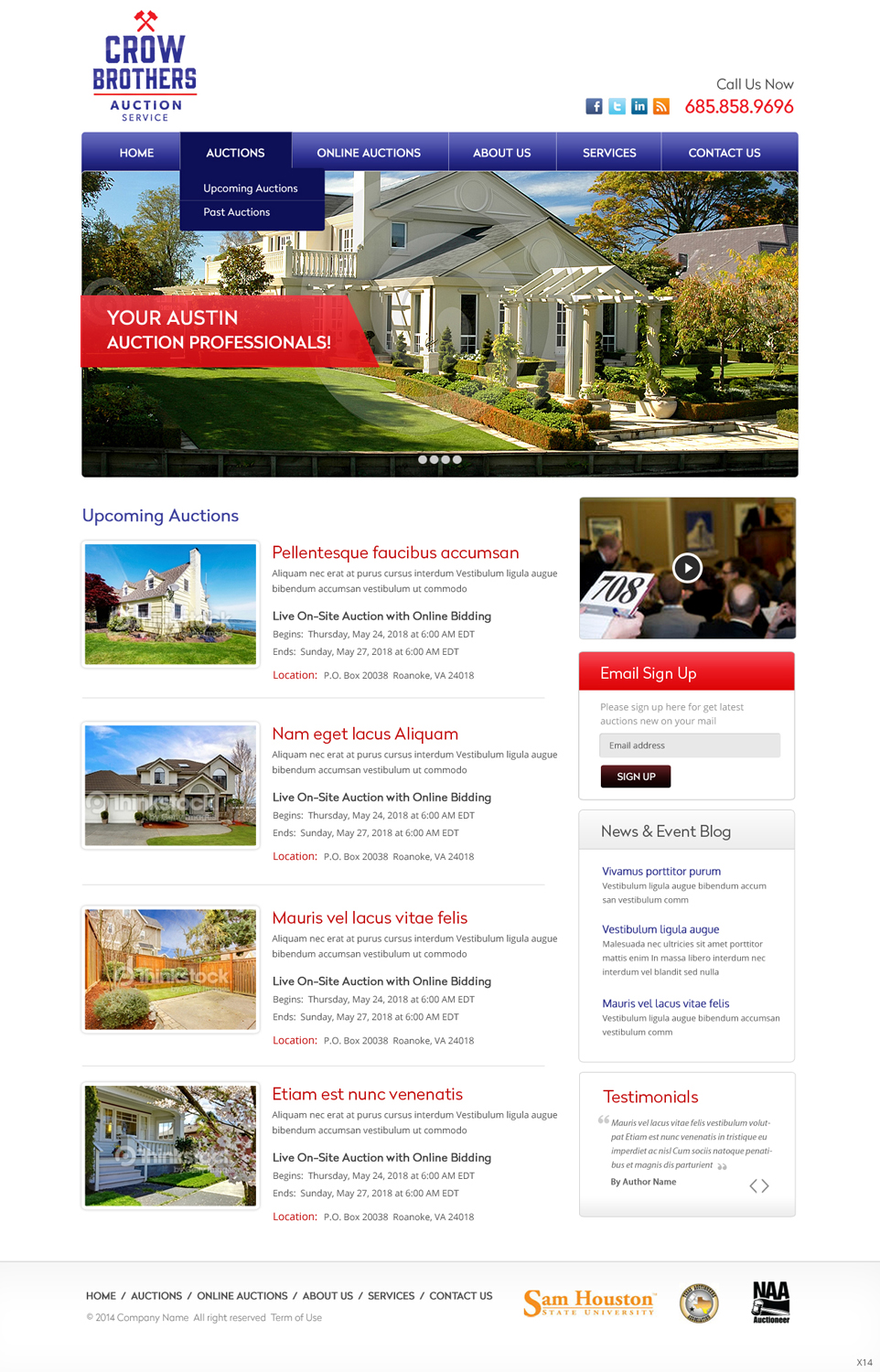 Wordpress Design by pb for AuctionServices.com, Inc. | Design #3893712