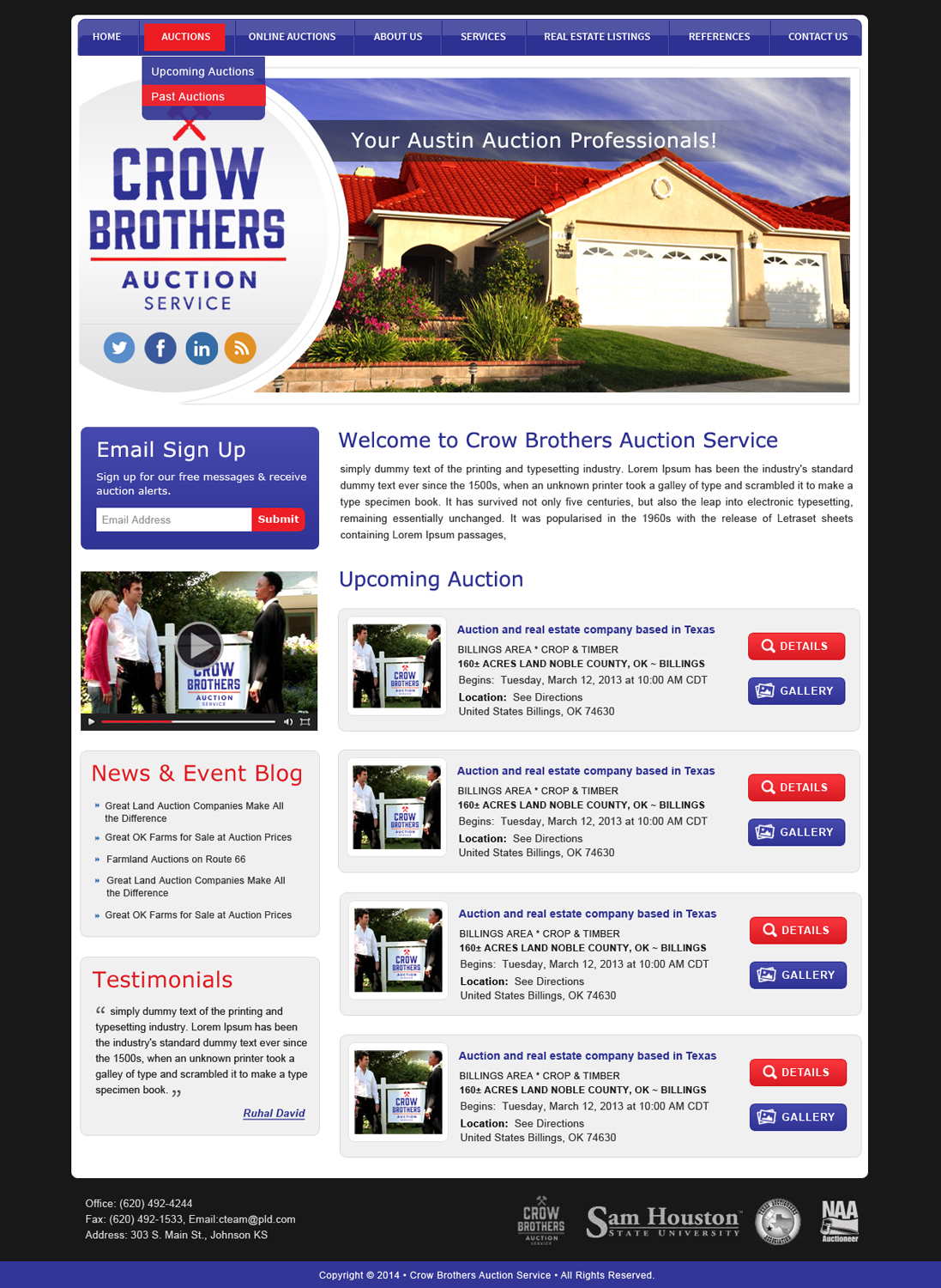 Diseño Wordpress por Creative X Designs para AuctionServices.com, Inc. | Diseño #3890090