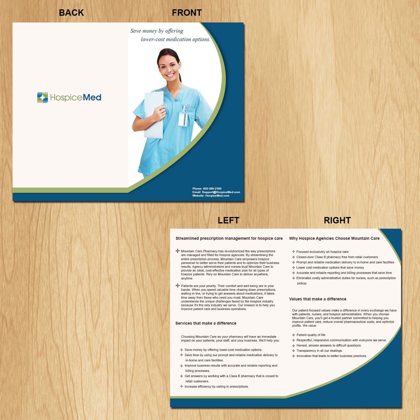 Diseño de Brochure por traffy para HospiceMed | Diseño #3861146