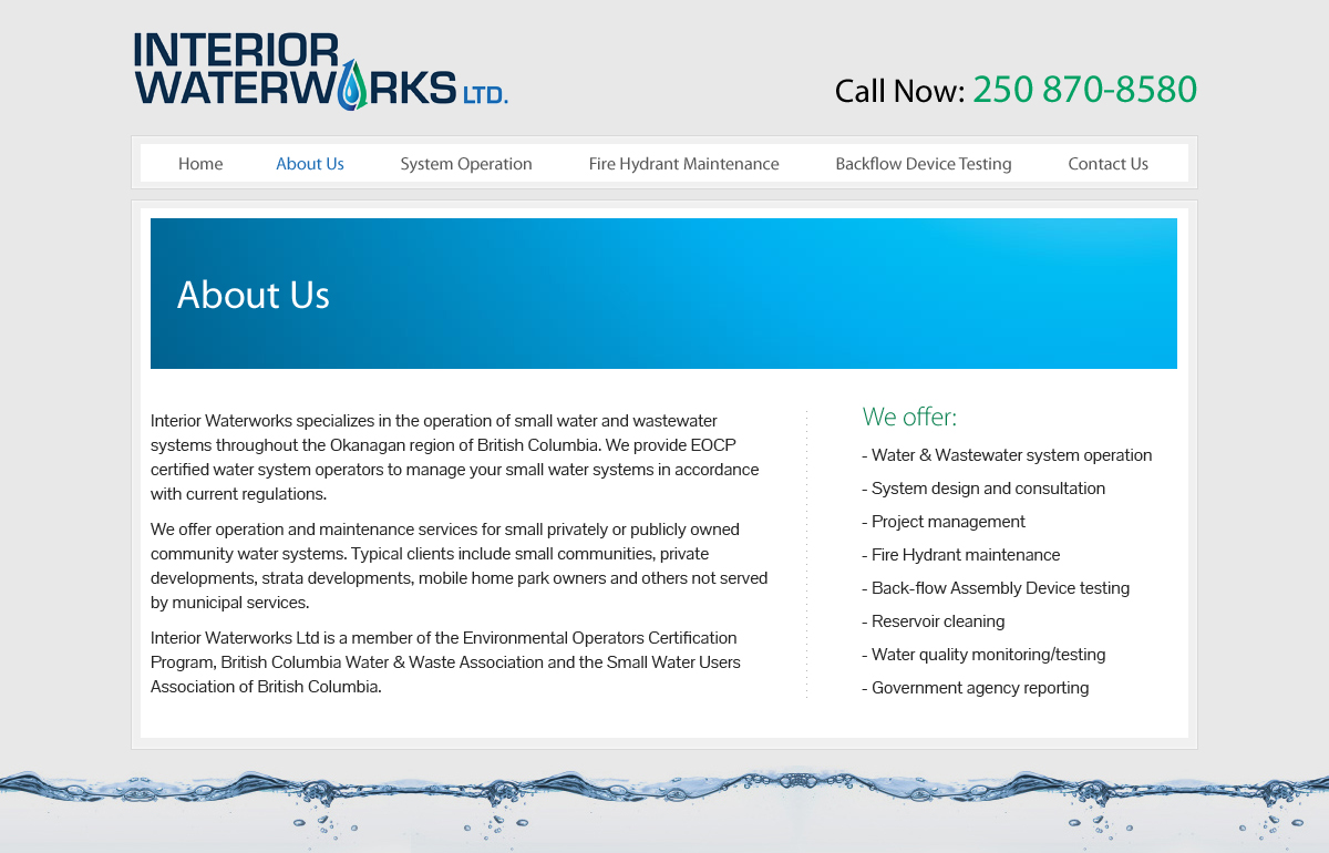 Web Design by Kreative Ideaz for Interior Waterworks Ltd | Design #3882153