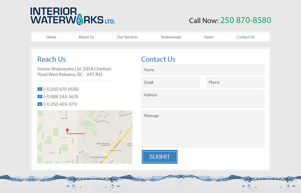 Web Design by Kreative Ideaz for Interior Waterworks Ltd | Design #4733799