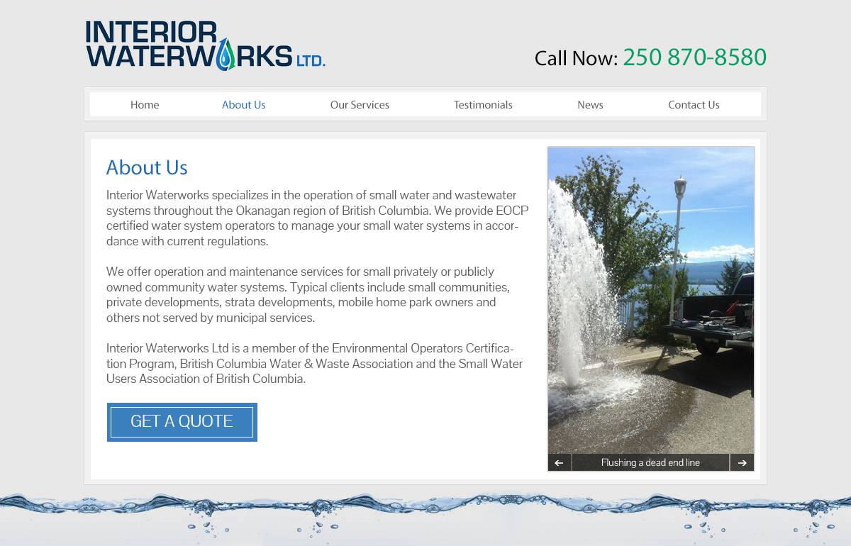 Web Design by Kreative Ideaz for Interior Waterworks Ltd | Design #4733840