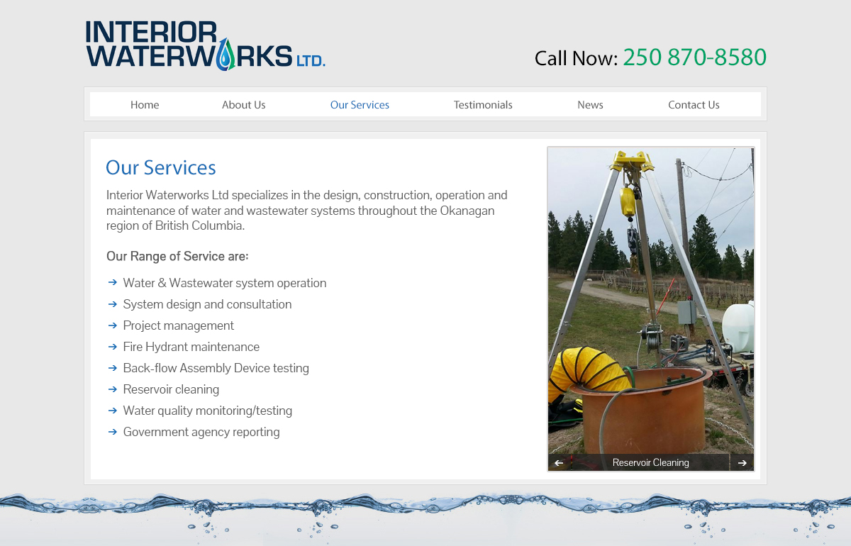 Web Design by Kreative Ideaz for Interior Waterworks Ltd | Design #4733855