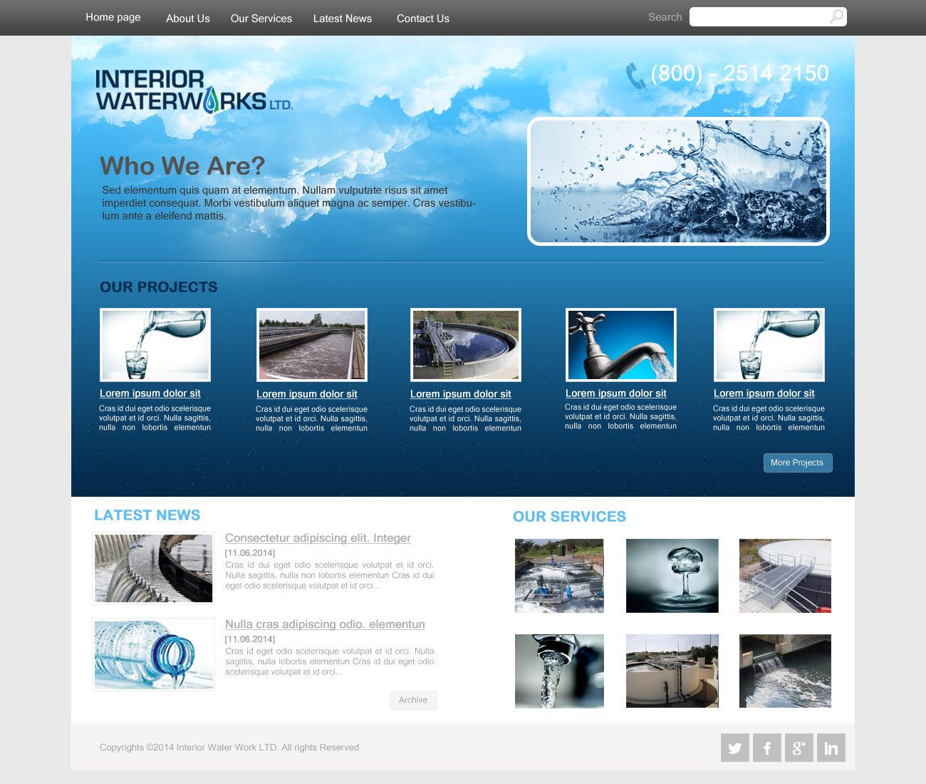 Diseño Web por Mohammed Ali para Interior Waterworks Ltd | Diseño #3909854