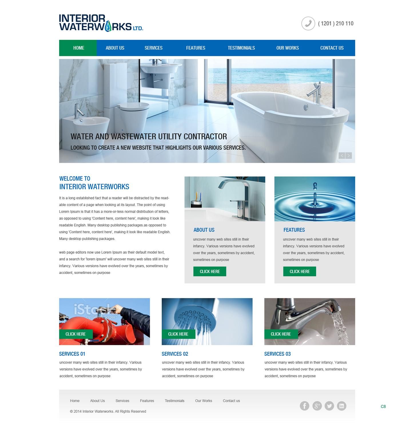 Web Design par pb pour Interior Waterworks Ltd | Design #3853106