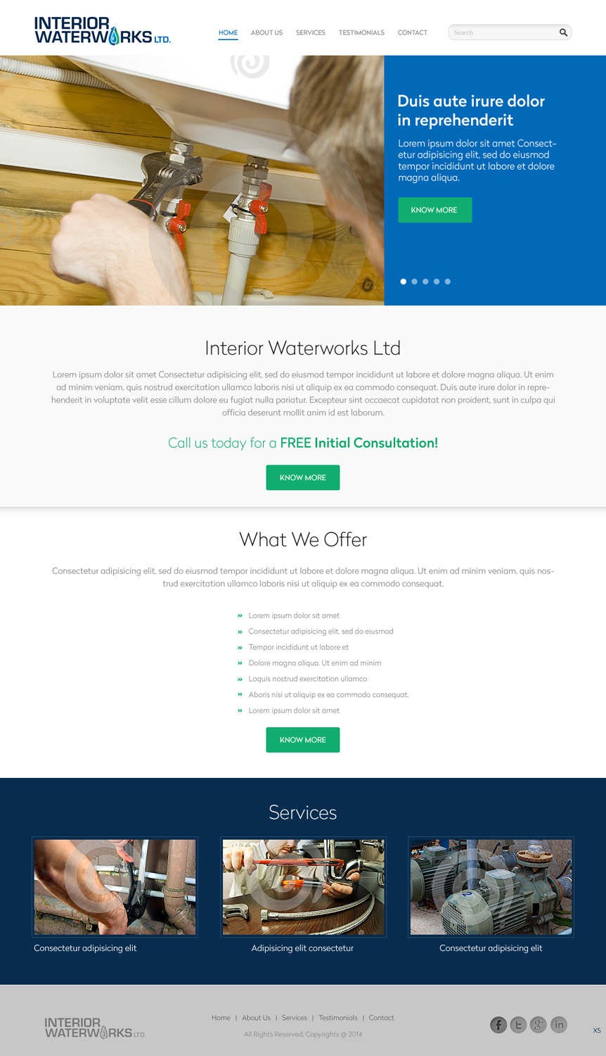 Web Design by pb for Interior Waterworks Ltd | Design #3853147