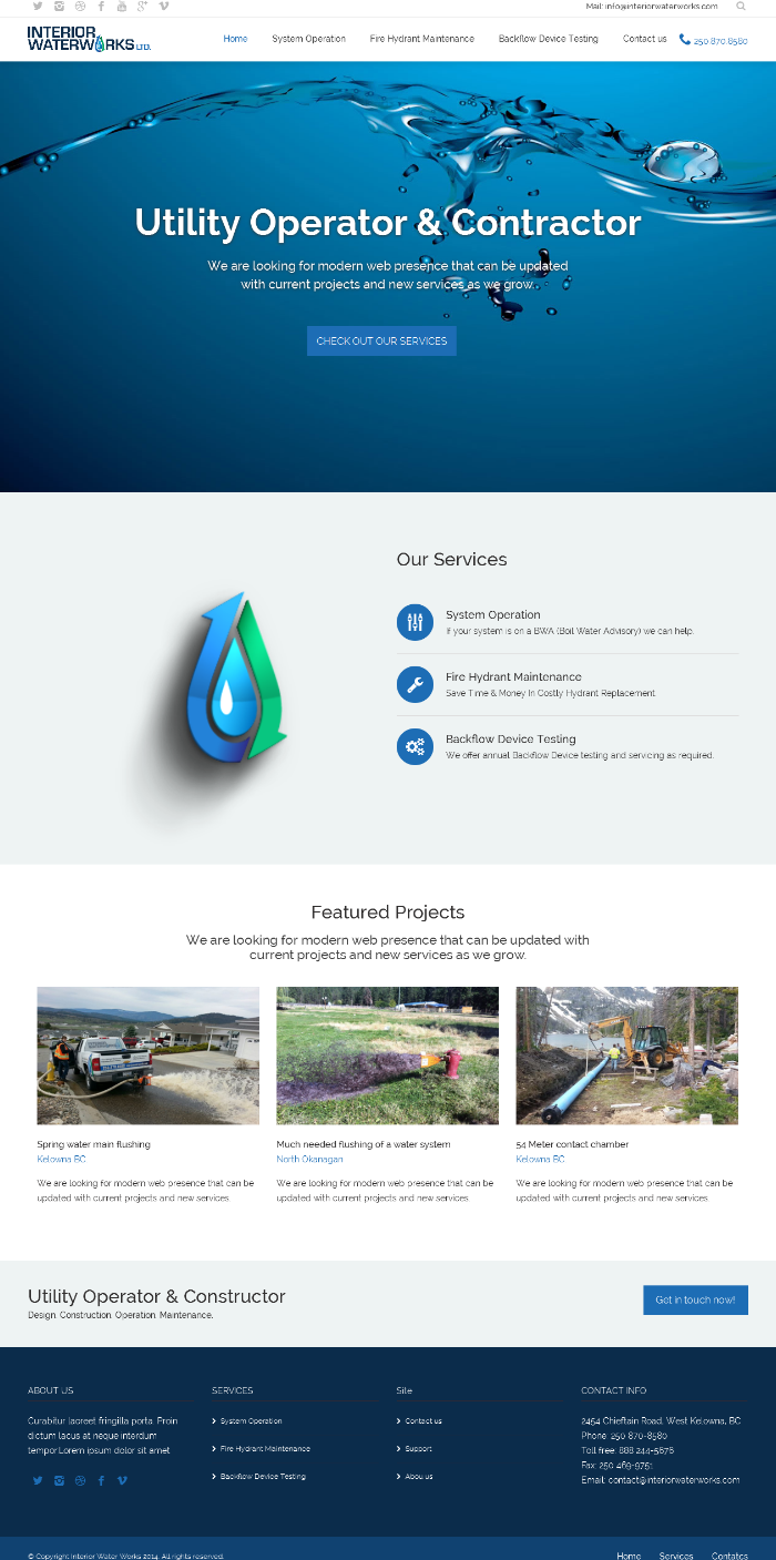 Web Design by Elegant Designs for Interior Waterworks Ltd | Design #3821416