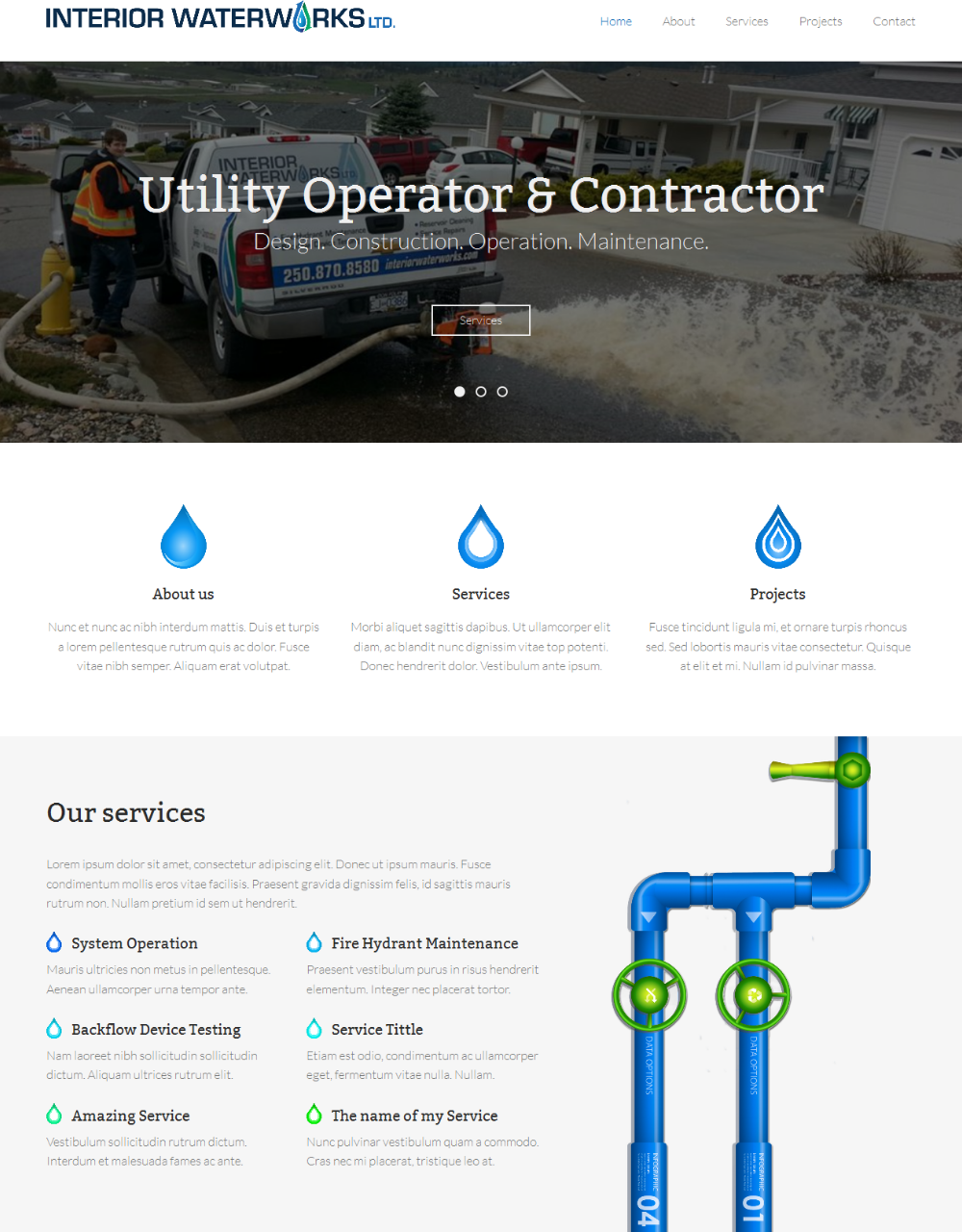Web Design by Elegant Designs for Interior Waterworks Ltd | Design #3839347