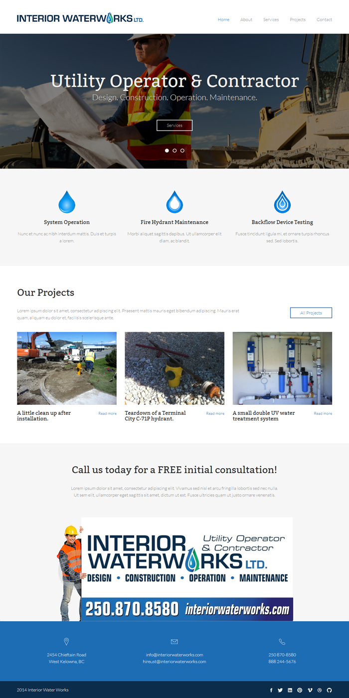 Web Design by Elegant Designs for Interior Waterworks Ltd | Design #3851972