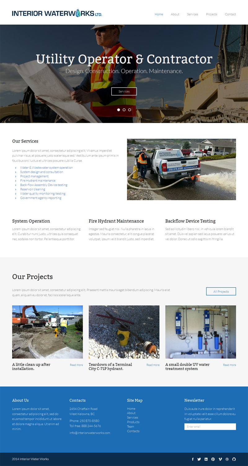 Web Design by Elegant Designs for Interior Waterworks Ltd | Design #3857851