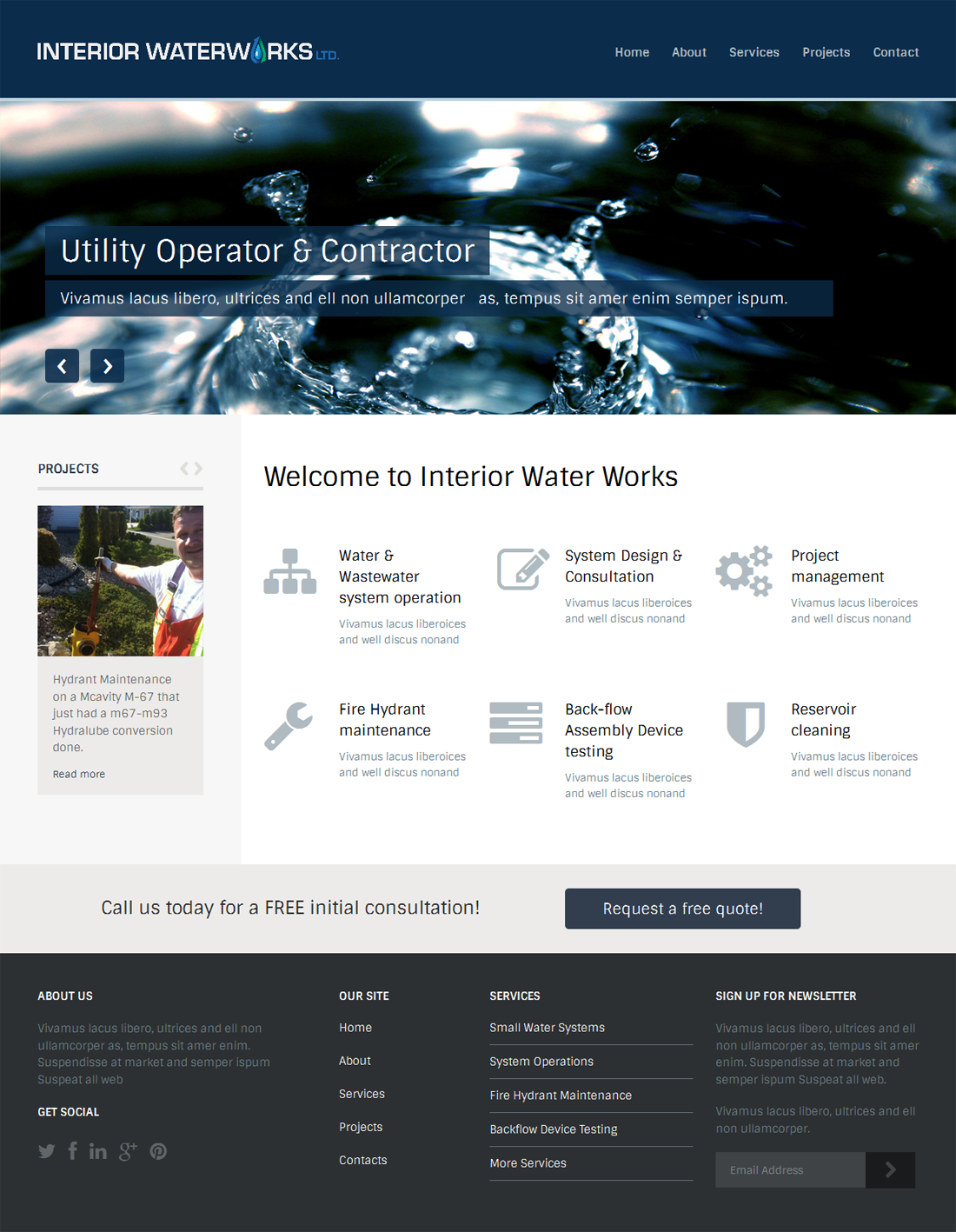 Web Design by Elegant Designs for Interior Waterworks Ltd | Design #3907237