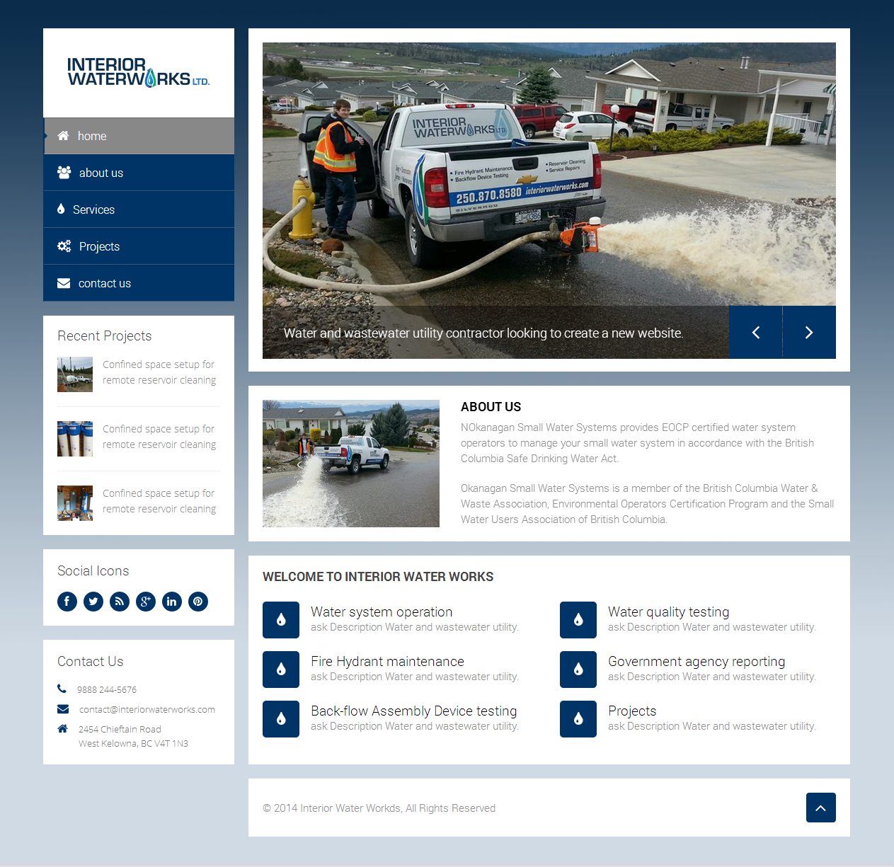 Web Design by Elegant Designs for Interior Waterworks Ltd | Design #3932487