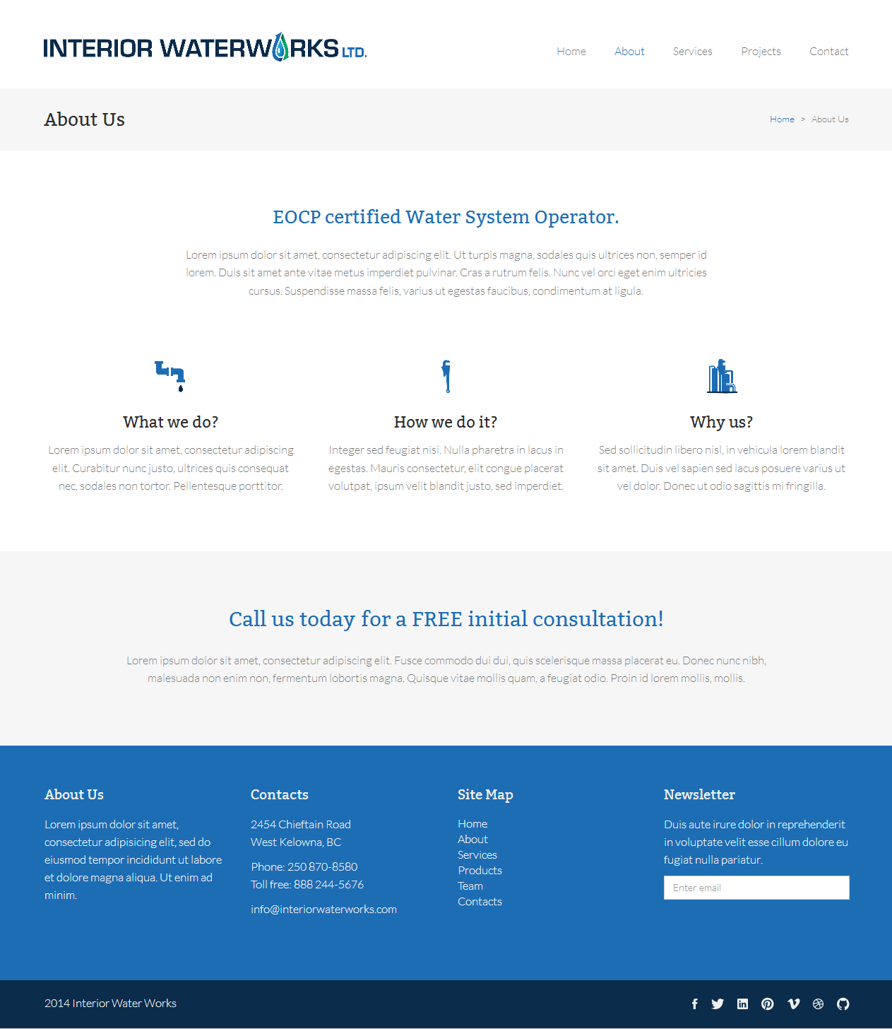 Web Design by Elegant Designs for Interior Waterworks Ltd | Design #3952449
