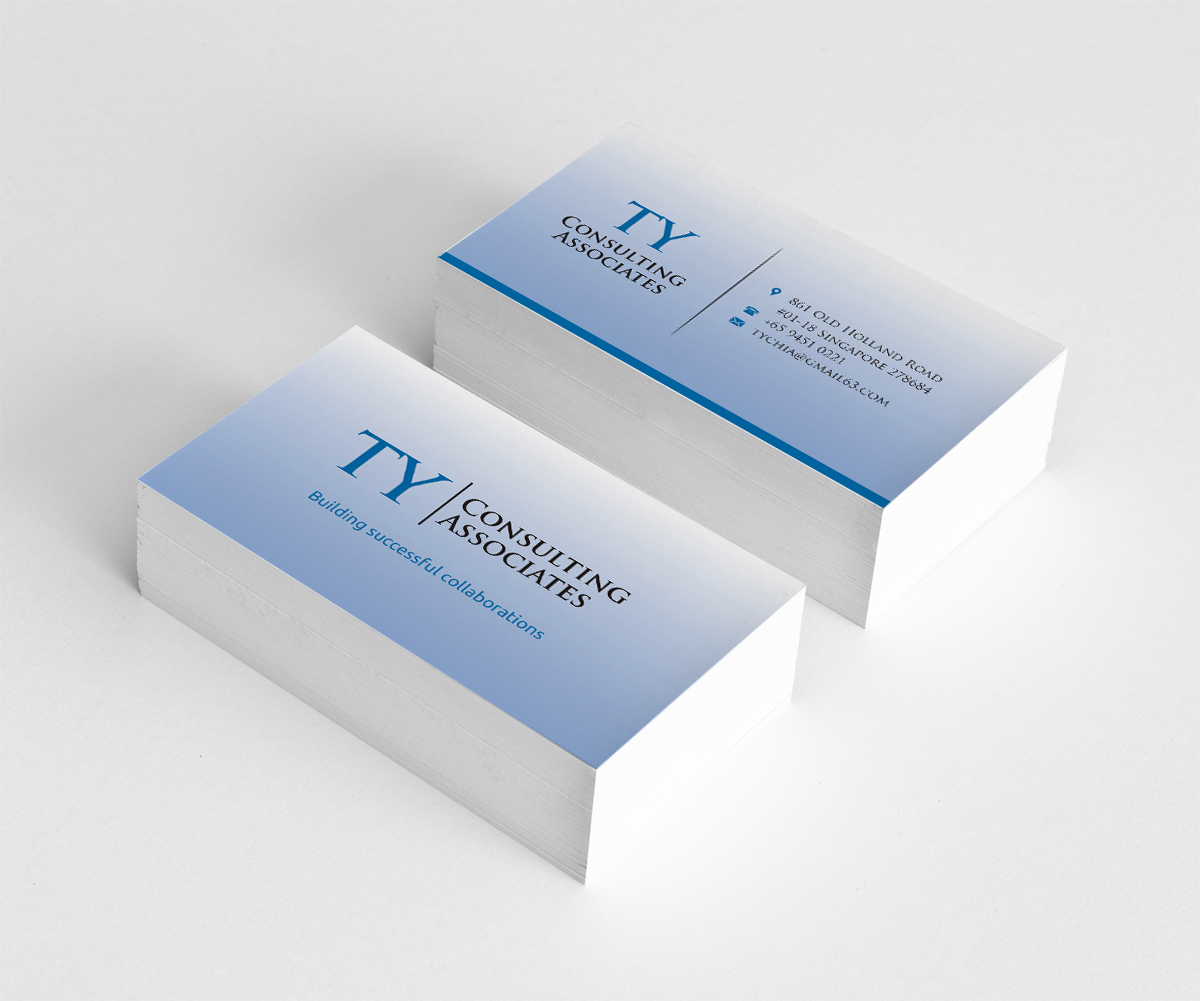 Diseño de Tarjeta de Presentación por INDIAN_Ashok para TY Consulting Associates Pte Ltd | Diseño #3905080