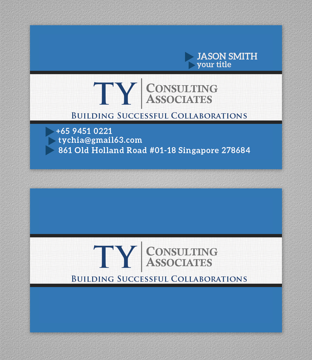 Design de Carte de Visite par Hasanath pour TY Consulting Associates Pte Ltd | Design #3887742
