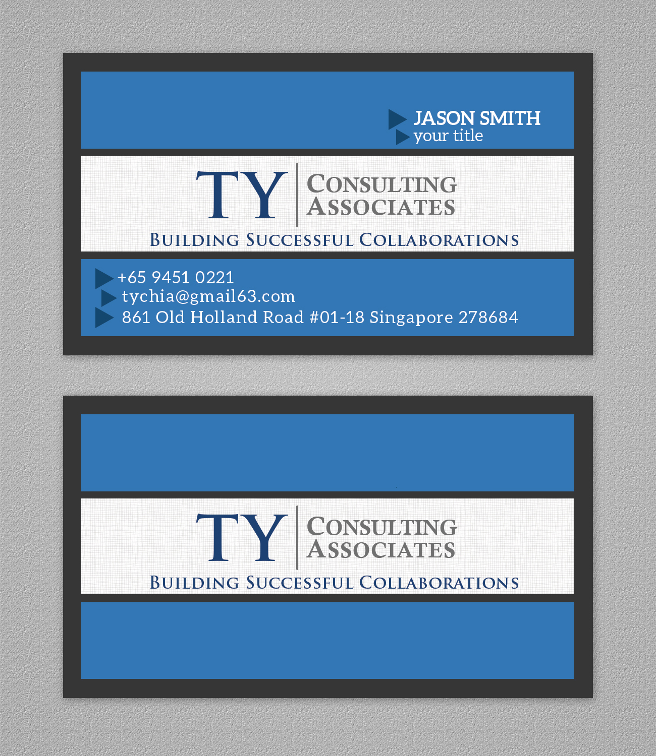 Business Card Design by Hasanath for TY Consulting Associates Pte Ltd | Design #3887993