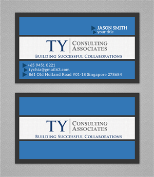 Business Card Design by Hasanath for TY Consulting Associates Pte Ltd | Design #3887993