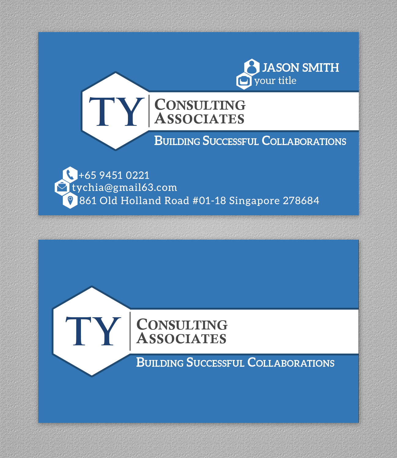 Business Card Design by Hasanath for TY Consulting Associates Pte Ltd | Design #3892692