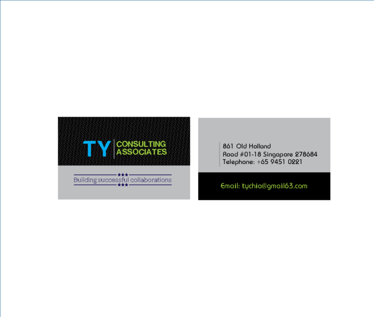 Visitenkarten-Design von ideabaaj für TY Consulting Associates Pte Ltd | Design #3890531