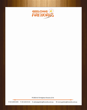 Letterhead Design by HarmiDesigning for Geelong Fireworks | Design: #3819305